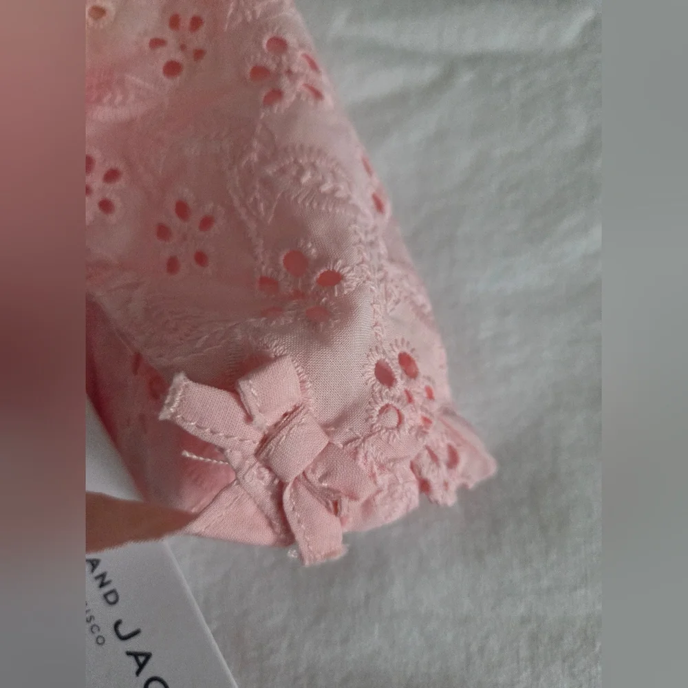 Janie and Jack Pink Floral Baby Bonnet